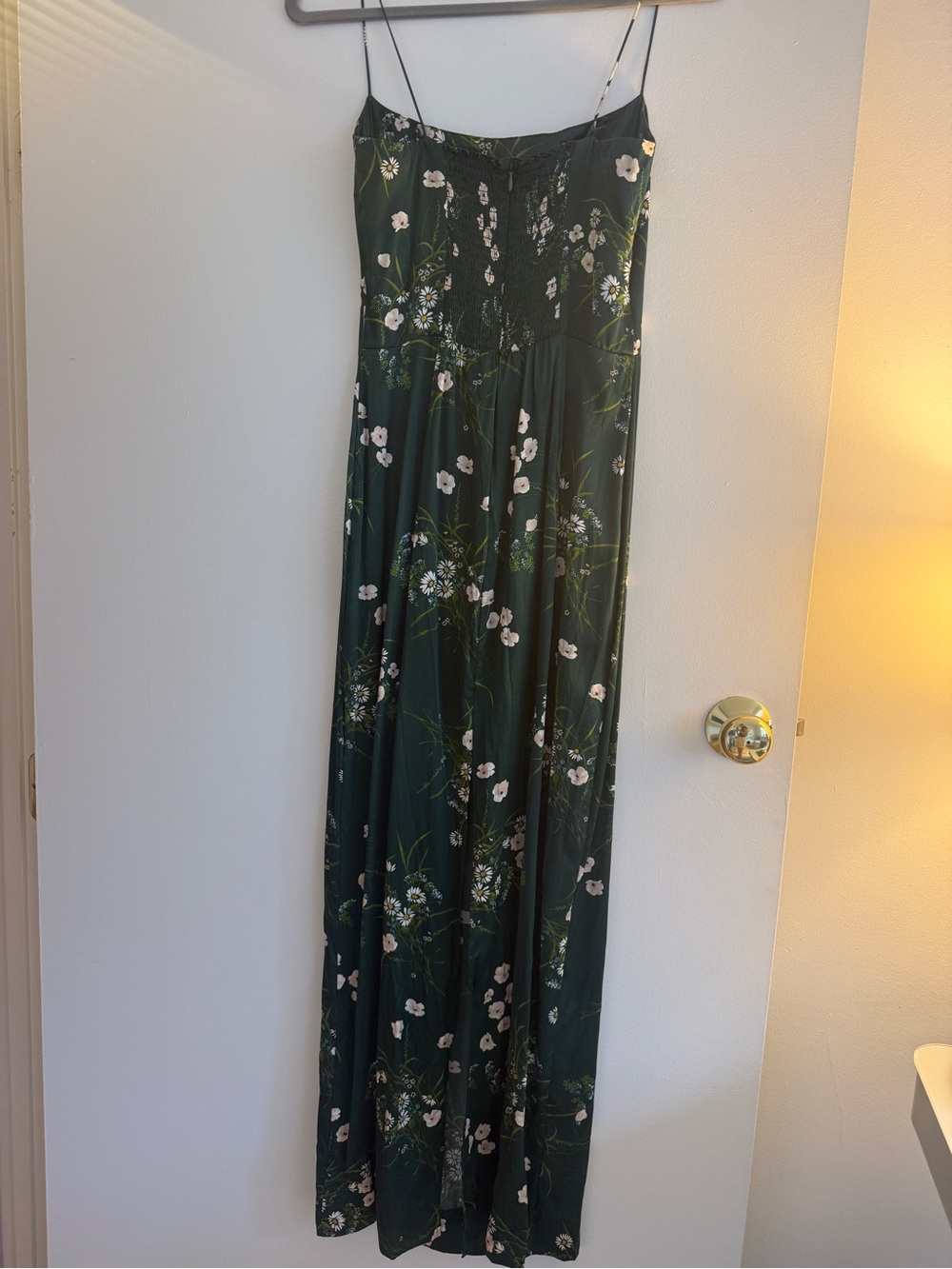 Reformation Emerald Green Frankie Silk Dress - Picture 5 of 8